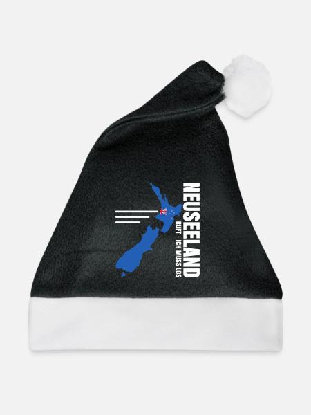 Neuseeland Auswandern - Weihnachtsmütze - Schwarz/Weiß - Vorne