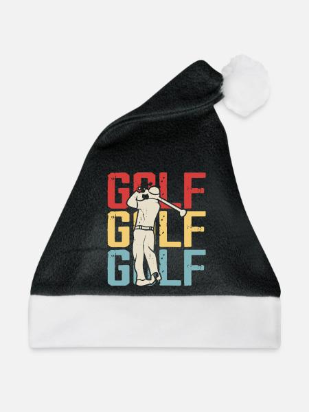 Retro Golf – Abschlag mit Leidenschaft - Weihnachtsmütze - Schwarz/Weiß