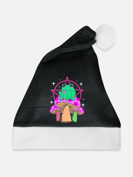 Pastell Gothic - Weihnachtsmütze - Schwarz/Weiß - Vorne