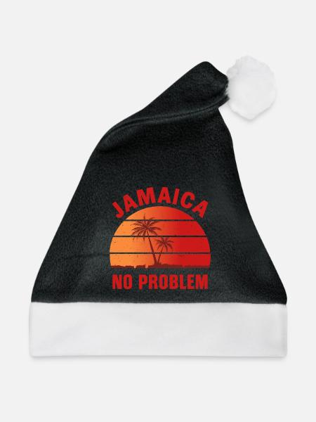Jamaika Kein Problem - Weihnachtsmütze - Schwarz/Weiß