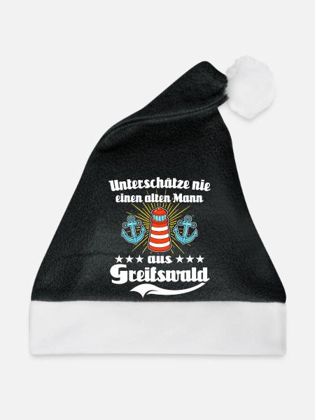 Greifswald Mann Greifswalder Männer - Weihnachtsmütze - Schwarz/Weiß