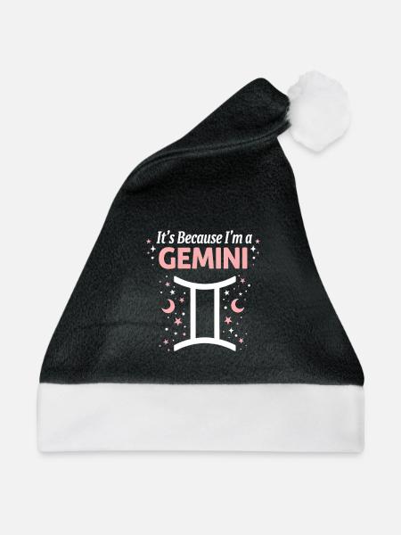 Zwillinge Zodiac-Stolz - Weihnachtsmütze - Schwarz/Weiß