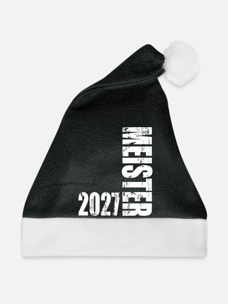 Meister 2027 - Weihnachtsmütze - Schwarz/Weiß