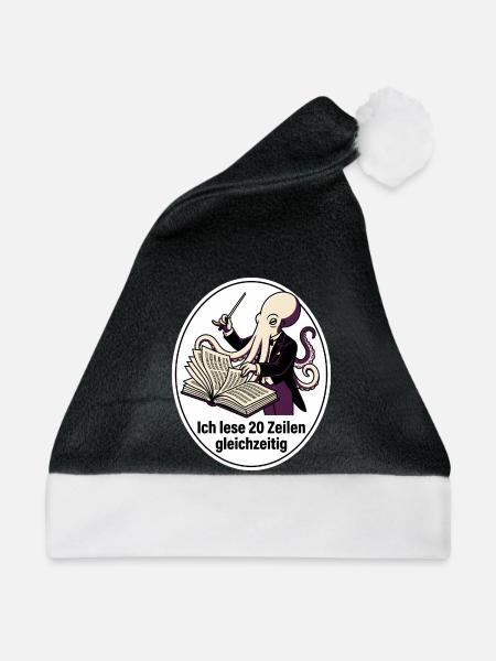 20 Zeilen Operndirigent Shirt - Weihnachtsmütze - Schwarz/Weiß
