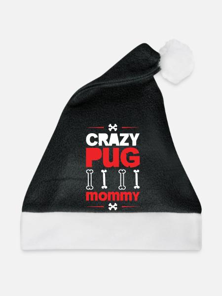 PUG - Weihnachtsmütze - Schwarz/Weiß
