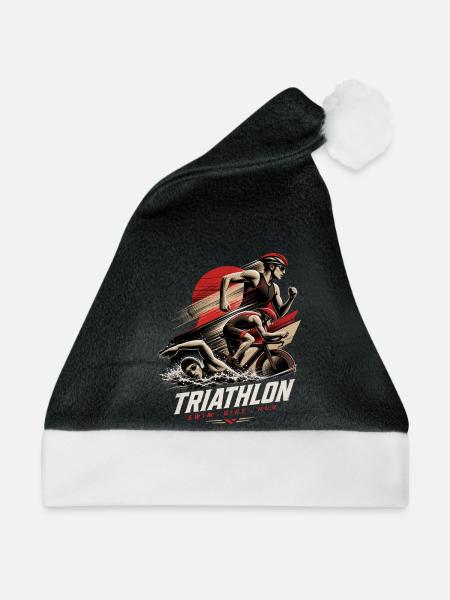 Triathlon - Weihnachtsmütze - Schwarz/Weiß