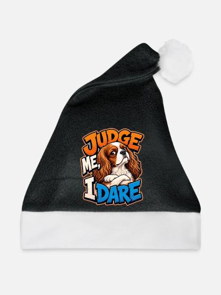 Kavallerier King Charles Spaniel - Weihnachtsmütze - Schwarz/Weiß