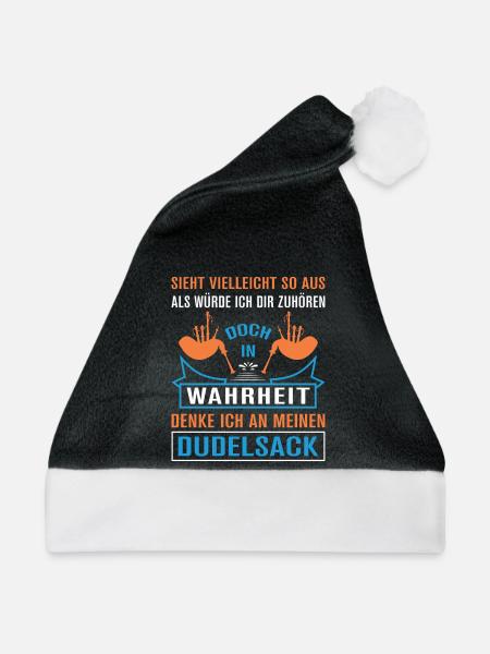 Dudelsackspieler Dudelsack Männer Geschenk - Weihnachtsmütze - Schwarz/Weiß