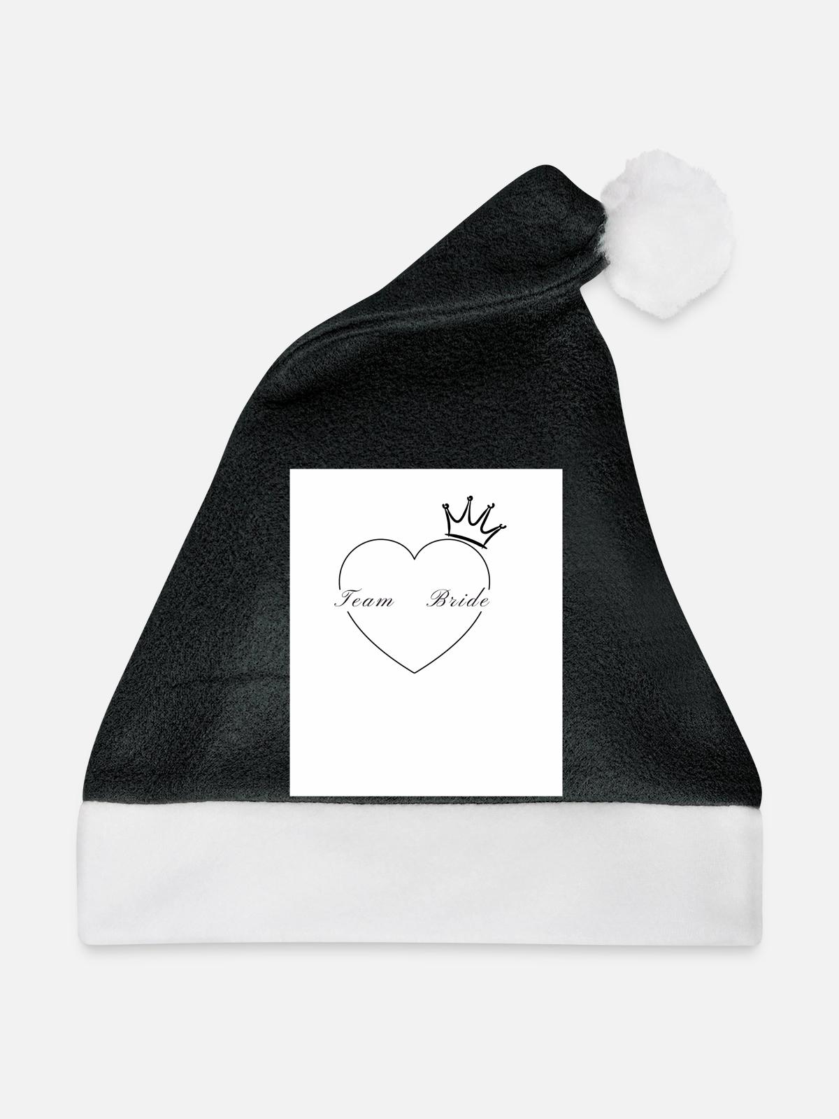 Team Brautherzkrone - Weihnachtsmütze - Schwarz/Weiß - Vorne