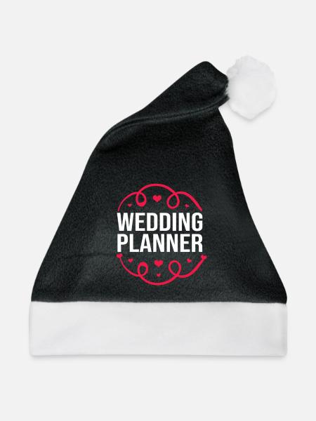 Event Planer Hochzeit Hochzeitsplaner - Weihnachtsmütze - Schwarz/Weiß - Vorne