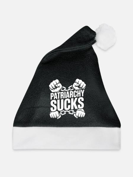 Patriarchy sucks Patriarchat bekämpfen Feminismus - Weihnachtsmütze - Schwarz/Weiß