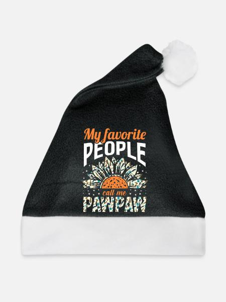 Grandfather Papaw Pop Gramps Granddad Grandpa - Weihnachtsmütze - Schwarz/Weiß - Vorne
