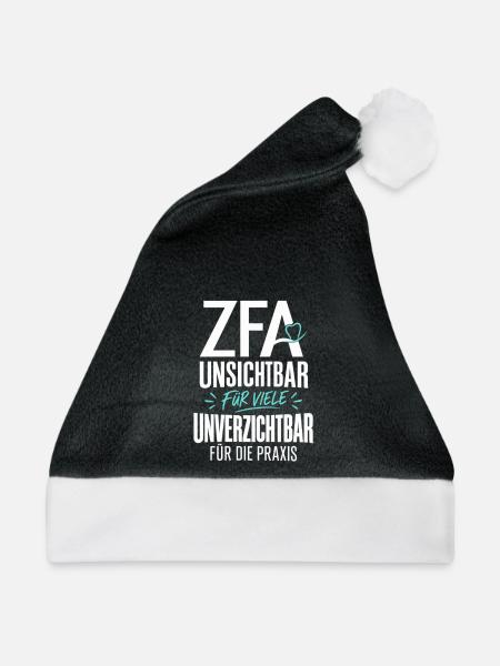 ZFA – unsichtbar für viele, unverzichtbar für die  - Weihnachtsmütze - Schwarz/Weiß - Vorne