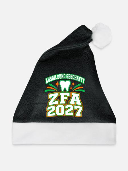 Ausbildung geschafft – ZFA Abschluss 2027 - Weihnachtsmütze - Schwarz/Weiß