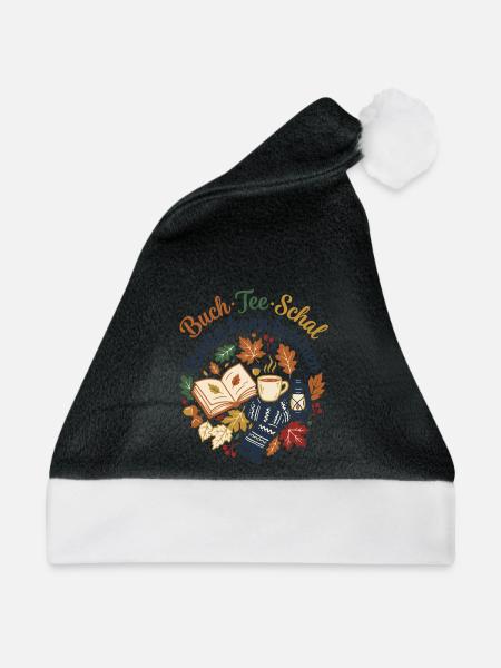 Herbstzeit - Tee Buch Schal - Weihnachtsmütze - Schwarz/Weiß