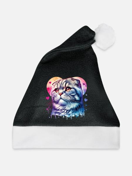 Faltohrkatze - Weihnachtsmütze - Schwarz/Weiß