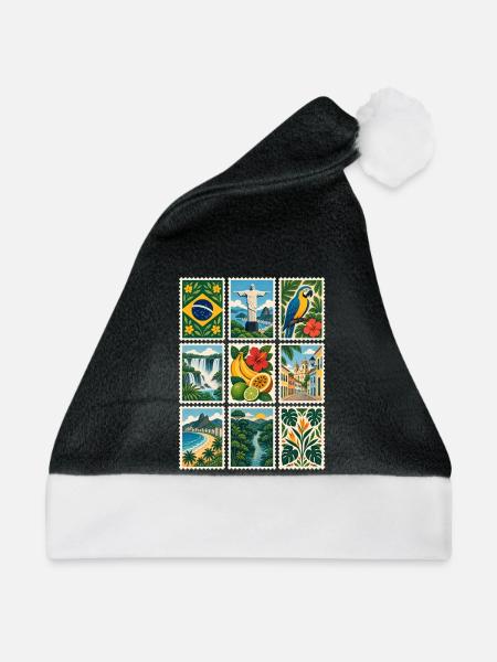 Brasilien Briefmarken - Weihnachtsmütze - Schwarz/Weiß