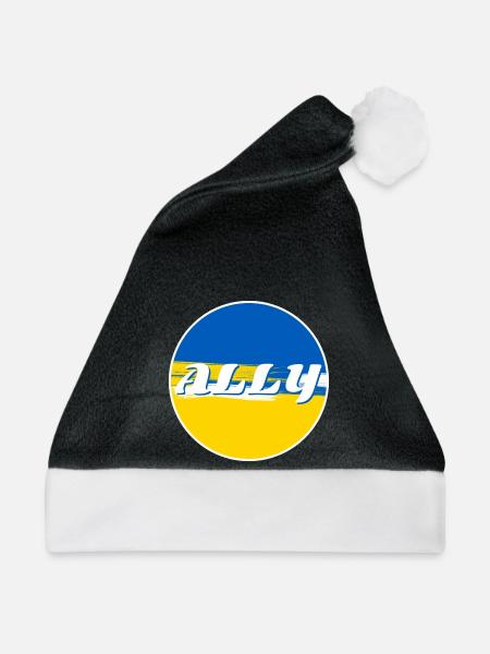 Ally Ukraine - Weihnachtsmütze - Schwarz/Weiß