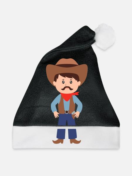 cowboy - Weihnachtsmütze - Schwarz/Weiß