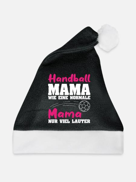 Handball Mama - Weihnachtsmütze - Schwarz/Weiß