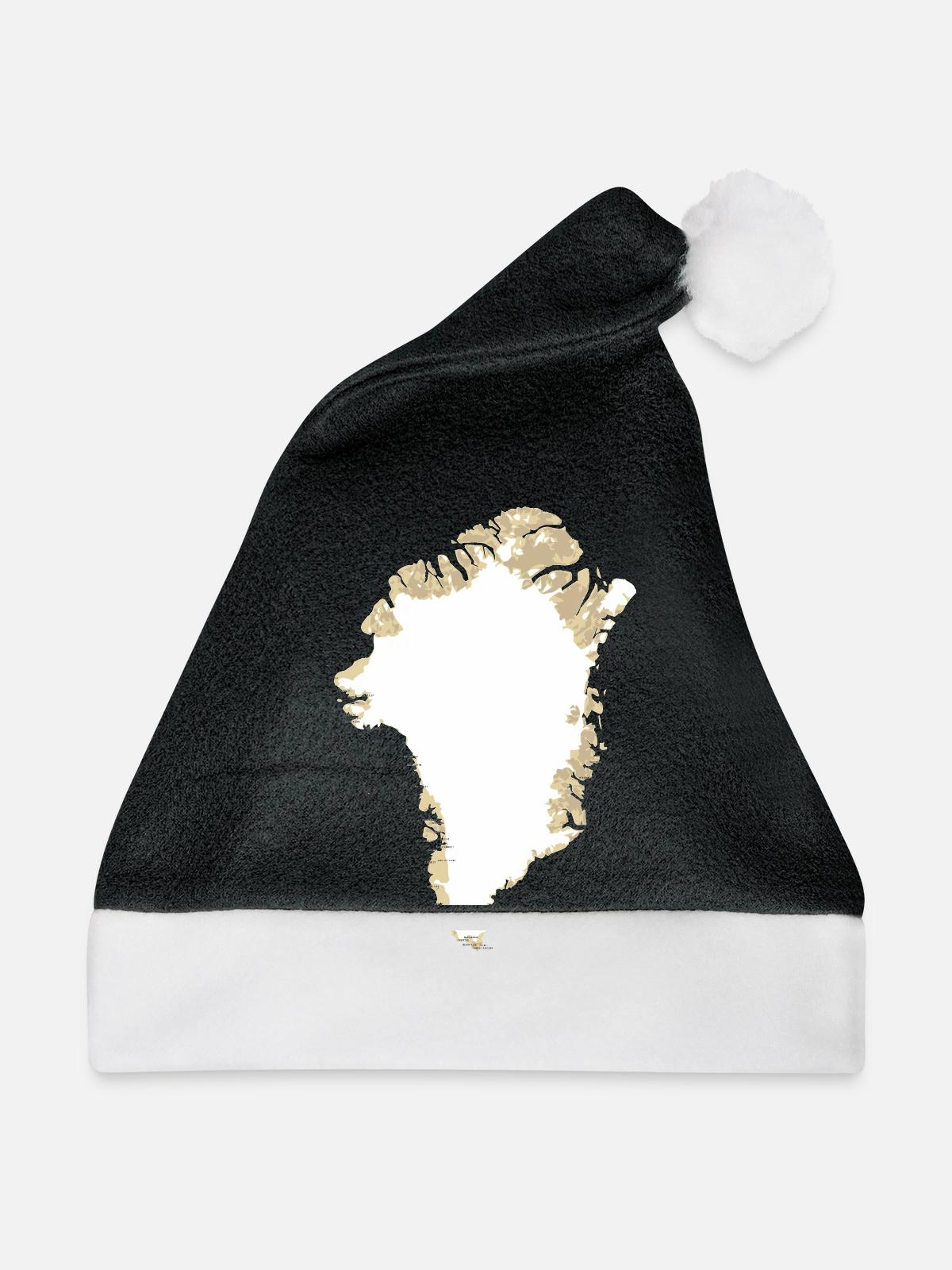 Grönland - Weihnachtsmütze - Schwarz/Weiß - Vorne