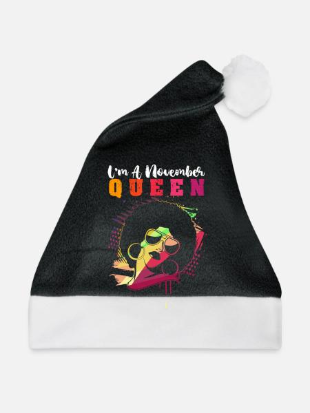 Sternzeichen Skorpion - Weihnachtsmütze - Schwarz/Weiß - Vorne
