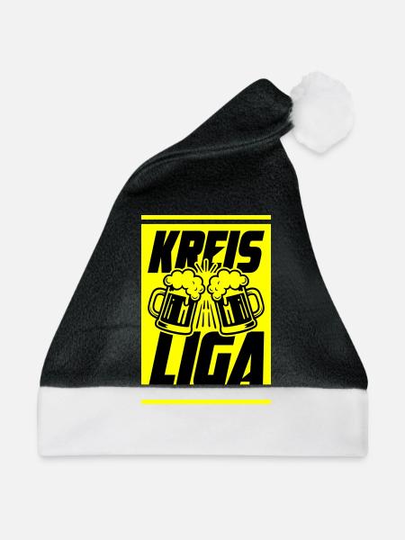 Kreisliga Bier - Weihnachtsmütze - Schwarz/Weiß