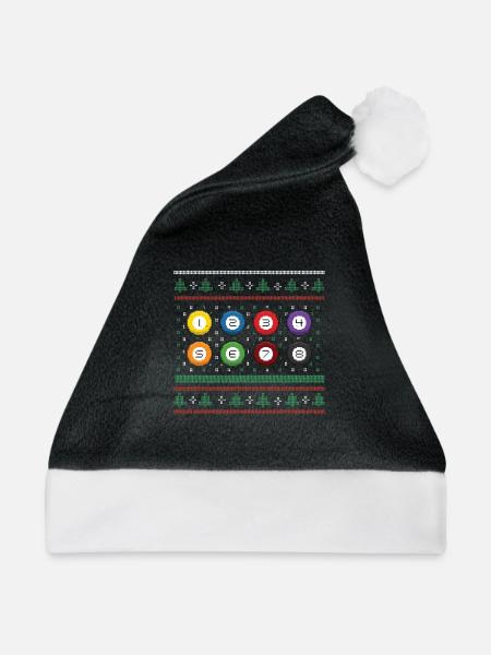 Billiard Xmas - Weihnachtsmütze - Schwarz/Weiß