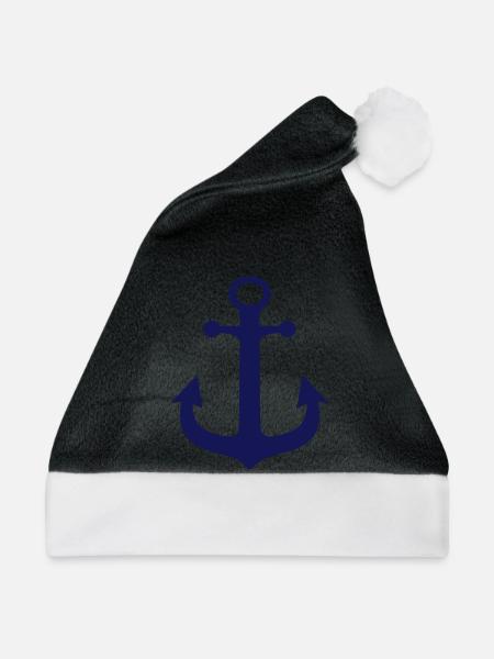 Blauer Anker - Weihnachtsmütze - Schwarz/Weiß