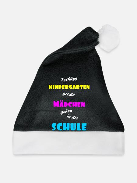 Einschulung Maedchen - Weihnachtsmütze - Schwarz/Weiß
