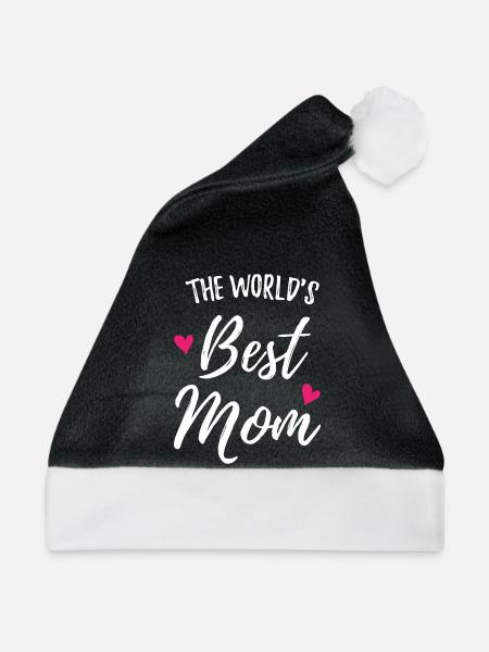 Die beste Mutter der Welt - Weihnachtsmütze - Schwarz/Weiß - Vorne