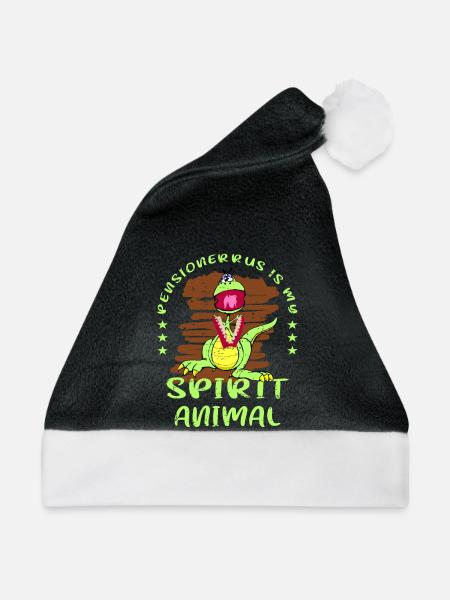 Rentner Dinosaurus - Weihnachtsmütze - Schwarz/Weiß