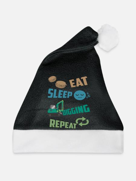 Baggerfahrer - Weihnachtsmütze - Schwarz/Weiß