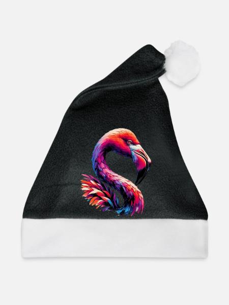Flamingo - Weihnachtsmütze - Schwarz/Weiß