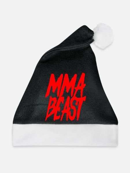 Cooles MMA-Biest-Design - MMA-Kämpfer - Weihnachtsmütze - Schwarz/Weiß