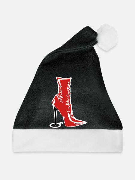Stiefel der Herrin - Weihnachtsmütze - Schwarz/Weiß - Vorne