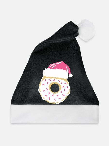 Donut Weihnachtsmütze - Weihnachtsmütze - Schwarz/Weiß