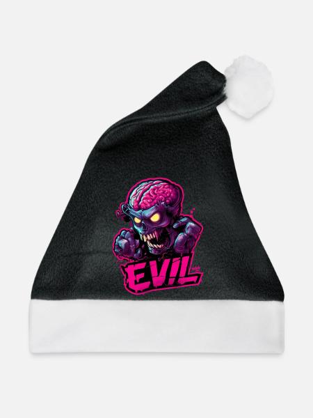 Evil Zombie - Weihnachtsmütze - Schwarz/Weiß - Vorne