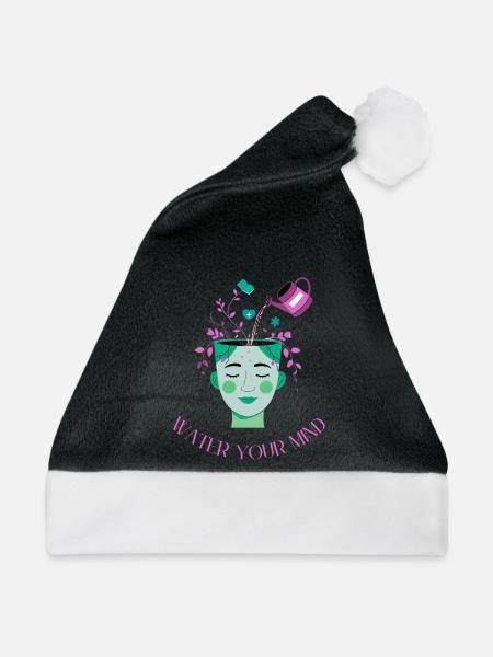 Erfrischendes Gedankenkraft-Motiv - Weihnachtsmütze - Schwarz/Weiß