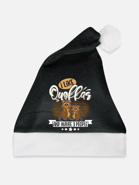 Quokka - Weihnachtsmütze - Schwarz/Weiß