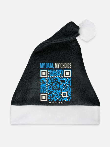 My Data My Choice - Weihnachtsmütze - Schwarz/Weiß