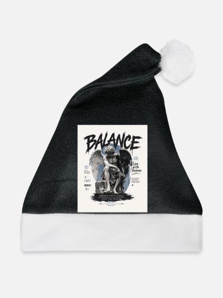 Balance - Weihnachtsmütze - Schwarz/Weiß - Vorne
