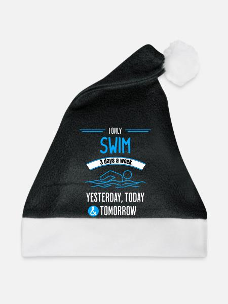 Schwimmclub-Routine - Weihnachtsmütze - Schwarz/Weiß