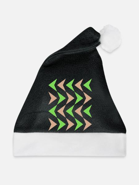 Zickzack-Kontrast Muster - Weihnachtsmütze - Schwarz/Weiß