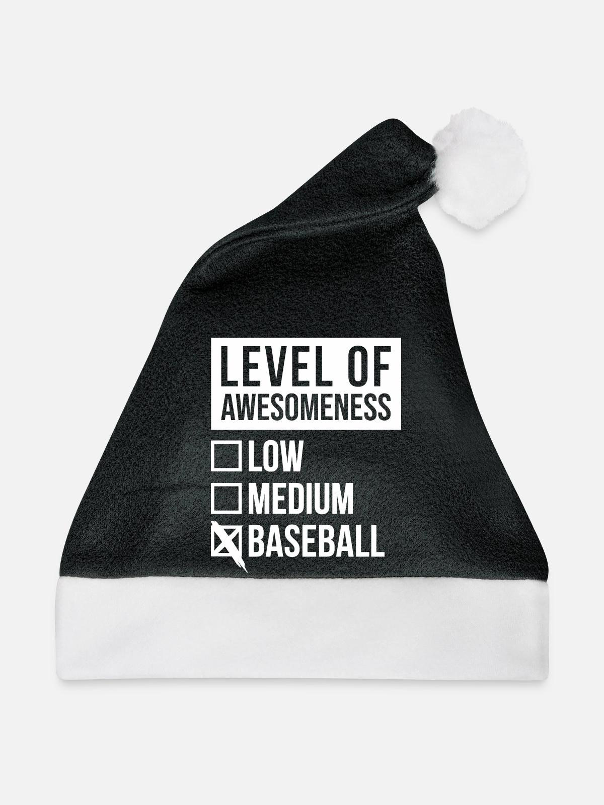 Baseball Baseball Baseball - Weihnachtsmütze - Schwarz/Weiß - Vorne