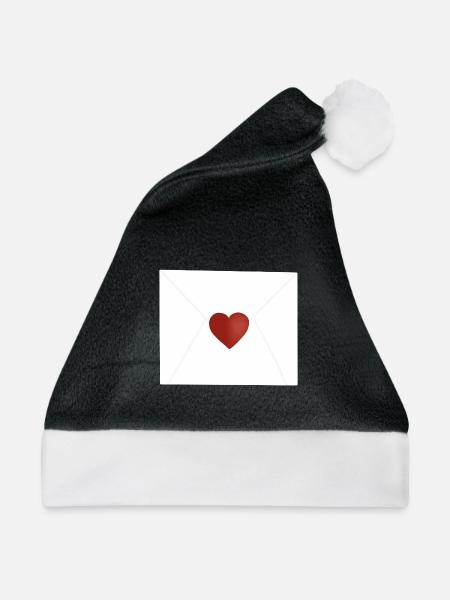 Liebesbrief - Weihnachtsmütze - Schwarz/Weiß - Vorne