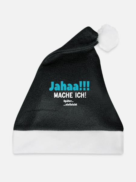 Verspäteter Ehrgeiz - Weihnachtsmütze - Schwarz/Weiß - Vorne
