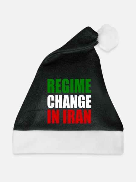 Regime change in iran - Weihnachtsmütze - Schwarz/Weiß