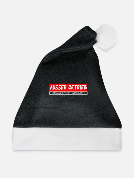 Ausser Betrieb Geduldsfaden gerissen Büro Arbeit - Weihnachtsmütze - Schwarz/Weiß - Vorne