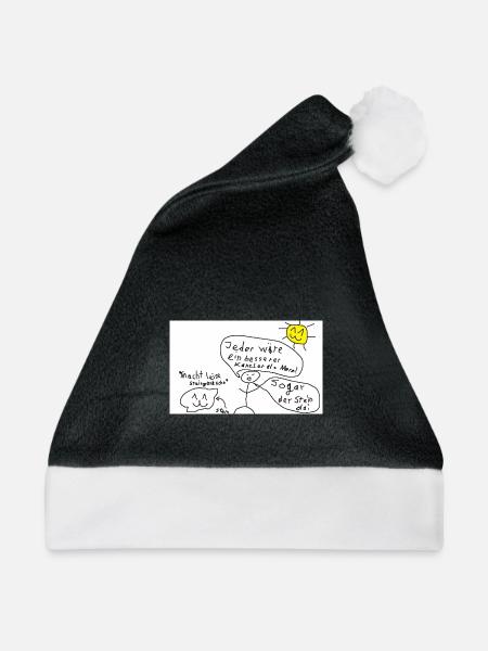 Stein_ist_der_bessere_Kanzler - Weihnachtsmütze - Schwarz/Weiß - Vorne